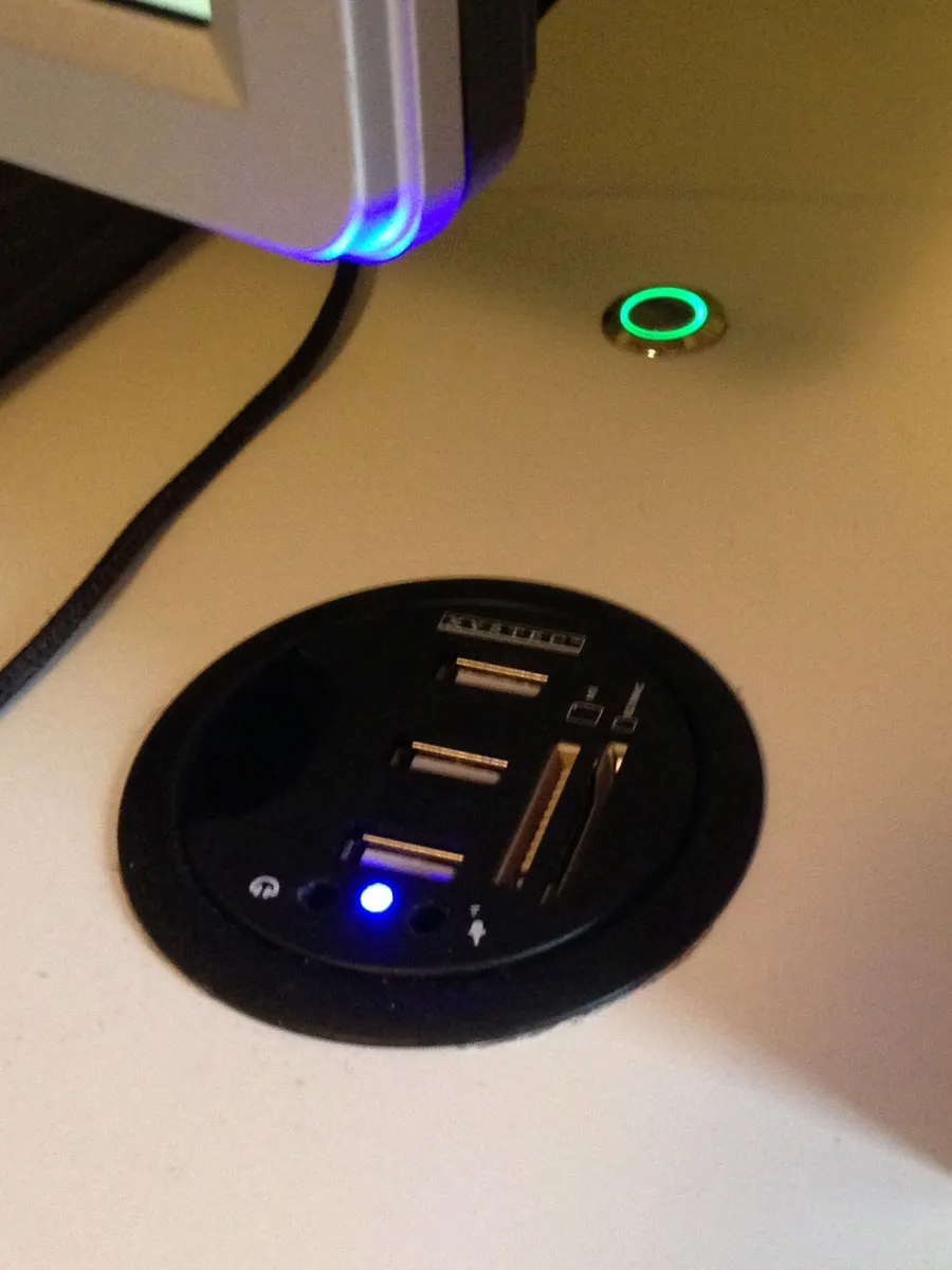 Power Switch and Tabletop USB Ports
